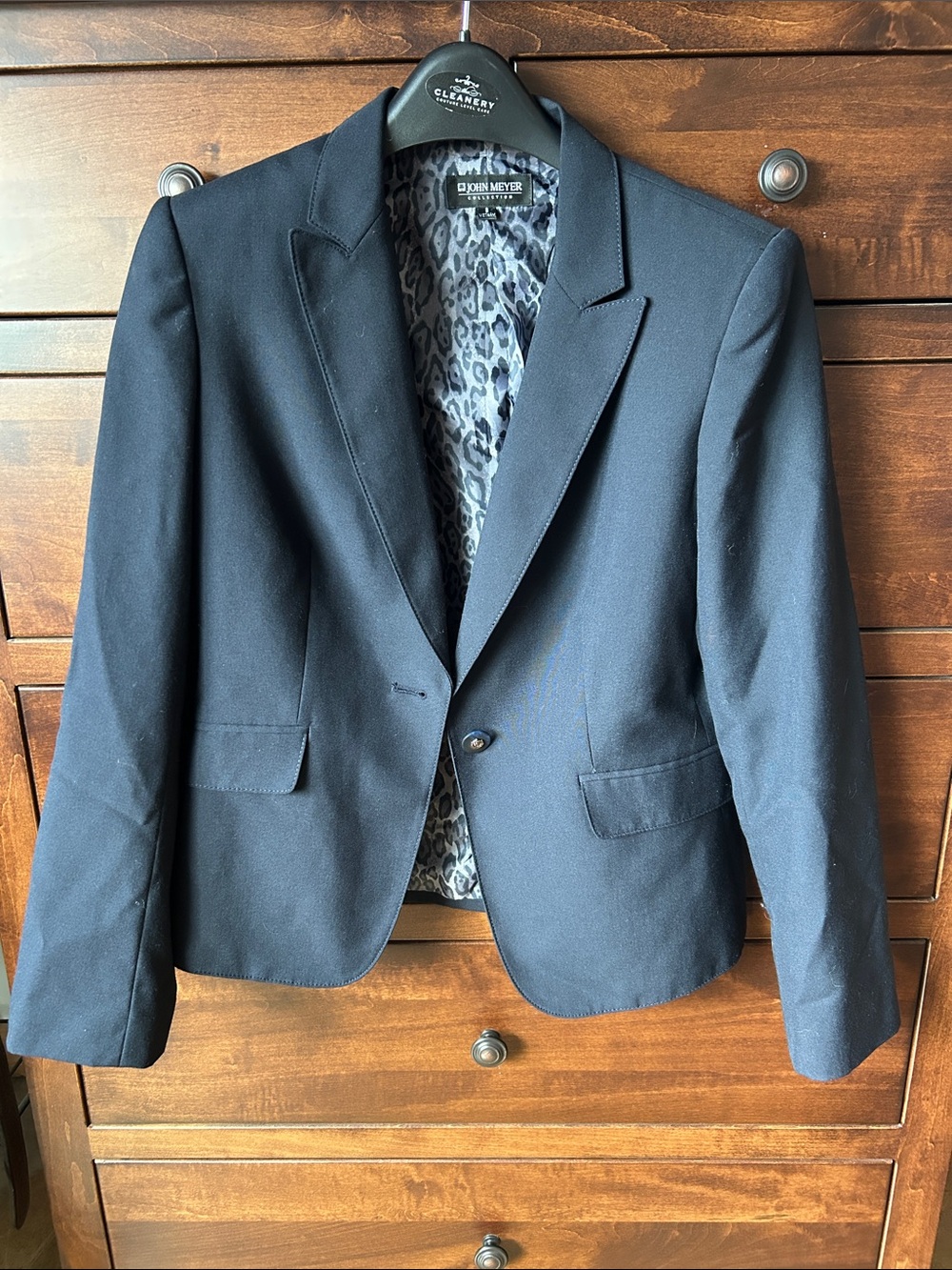 Navy Single-Button Women's Blazer